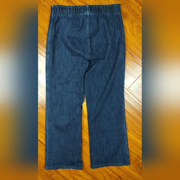 Soft Surroundings Cotton High Waisted Pull On Denim Jeans Inseam 27" - Picture 2 of 9